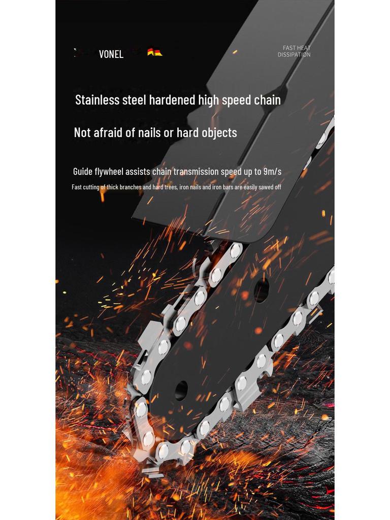 Аккумуляторная бесщеточная электрическая цепная пила для работы одной рукой для использования дома и на улице