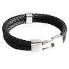 Simple All-Match Men's Double-Layer Leather Rope Hook Bracelet Women's New Personalized Stainless Steel Bracelet