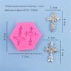 Silicone Cake Molds 2 Gothic Flower Cross Chocolate Baking Tools Resin Art Decoration Handmade DIY Multifunctional Molds