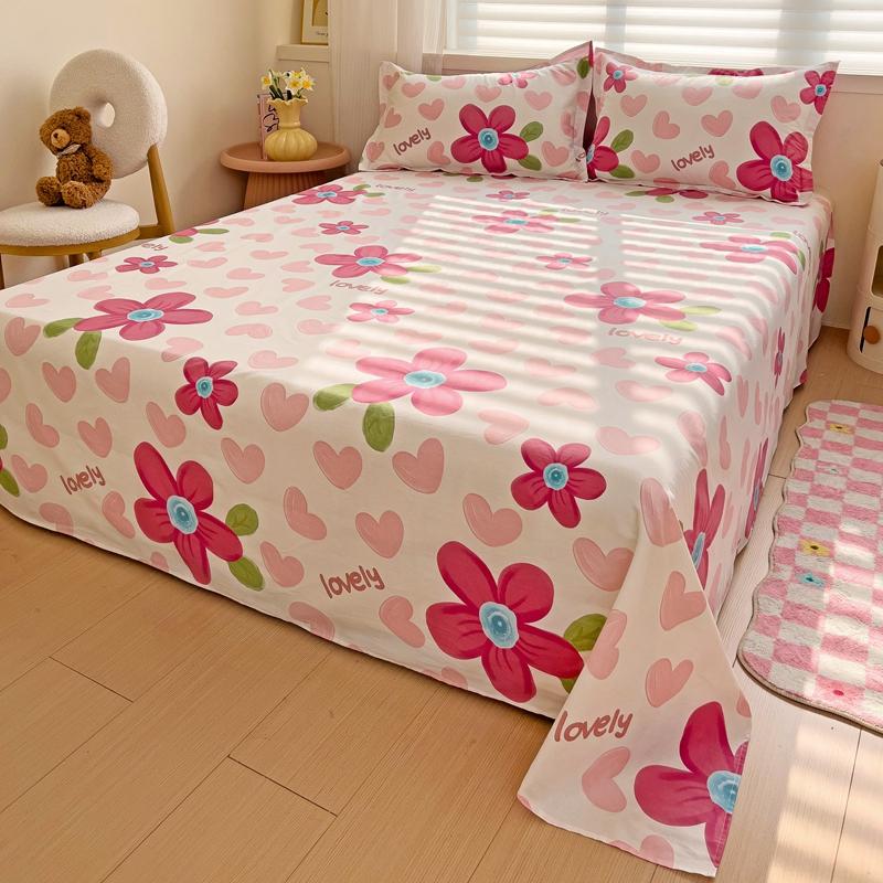 100% хлопок простыня наволочка цветочный стиль простыня комплект постельного белья не вызывает раздражения кожи взрослые дети простыни roupa de cama