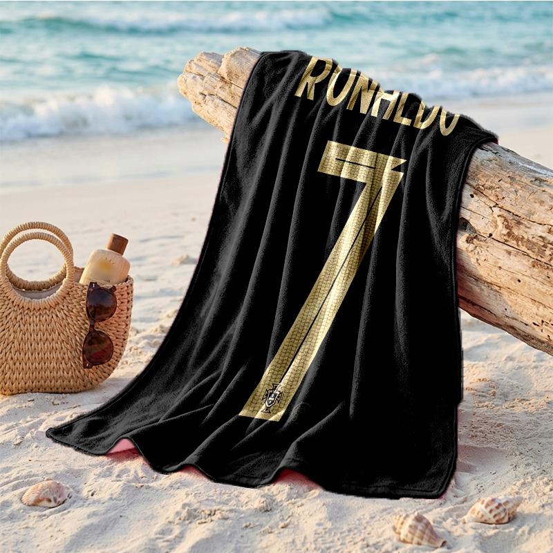 Cristiano Ronaldo Theme Beach Towel Soft Quick?dry Towel For Summer Beach Vacation Swimming