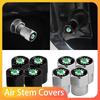 NADH5 4PCS Fashion Car Wheel Air Valve Dust Covers Accessories  For Skoda Fabia Octavia Karoq Kodiaq Kamiq Superb Rapid Scale
