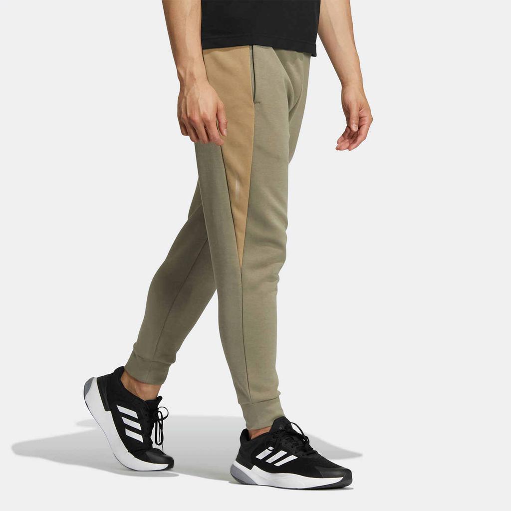 Adidas Colorblock Elastic Waist Joggers Men Bottoms Brown HN8988
