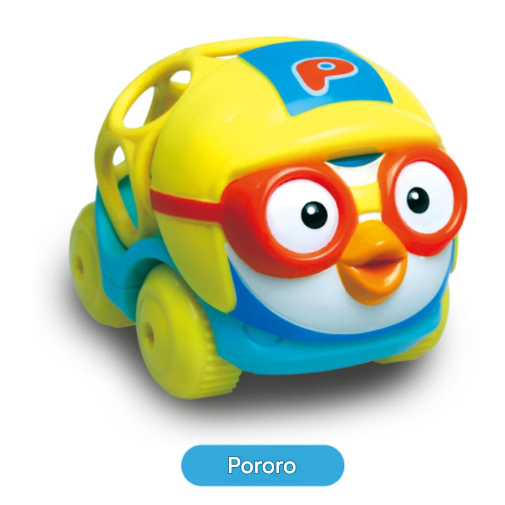Youngjin Toy Pororo Baby Ball Mini Car 3-Piece Set (Pororo + Rupee + Crong)