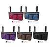 Wheelchair Armrest Side Bags with Reflective Strips Wheelchair Side Hanging Storage Bag Pouch for