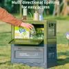 Outdoor Storage Box Folding Box Camping Organizing Box Clothing Trunk Removable Wooden Lid Storage Box
