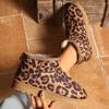 2024 Fashion Women's Shoes Slip On Women's Boots Hot Sale Leopard Print Daily Boots Women Winter Plus Velvet Snow Boots Zapatos