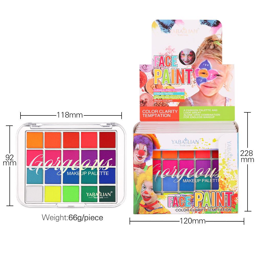 Палитра теней для век Face Color Beauty Makeup Живопись на лице Граффити Тени для век Face Color Легко очищать Face Color Makeup