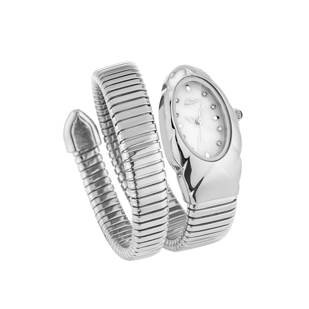 MISSFOX Женские часы-браслет Змея из нержавеющей стали Модные Золотые Женские часы Часы Роскошные Женские Наручные часы Водонепроницаемые часы