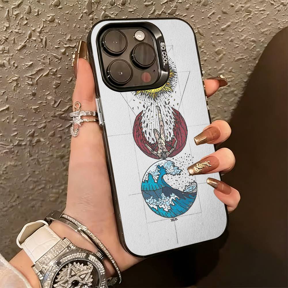 Чехол для телефона I- Icarus для iPhone 17,16,15,14,13,12,11 Plus,Pro Max,XS, Цветной Посеребренный Внутренний Чехол
