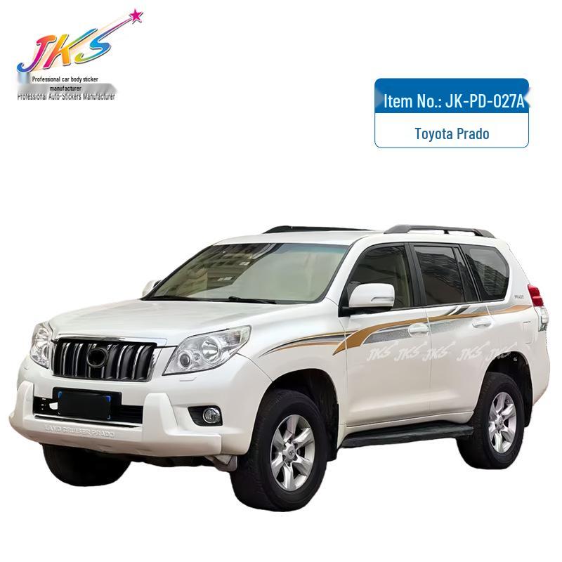 Наклейки на кузов Toyota Prado 2010-2020: Креативные гоночные полосы и оригинальные цветовые решения