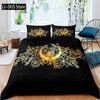 Пододеяльник Mandala Yellow Sun Moon Bohemian Exotic Twin Комплект постельного белья для подростков из полиэстера Double Queen King Покрывало для пододеяльника