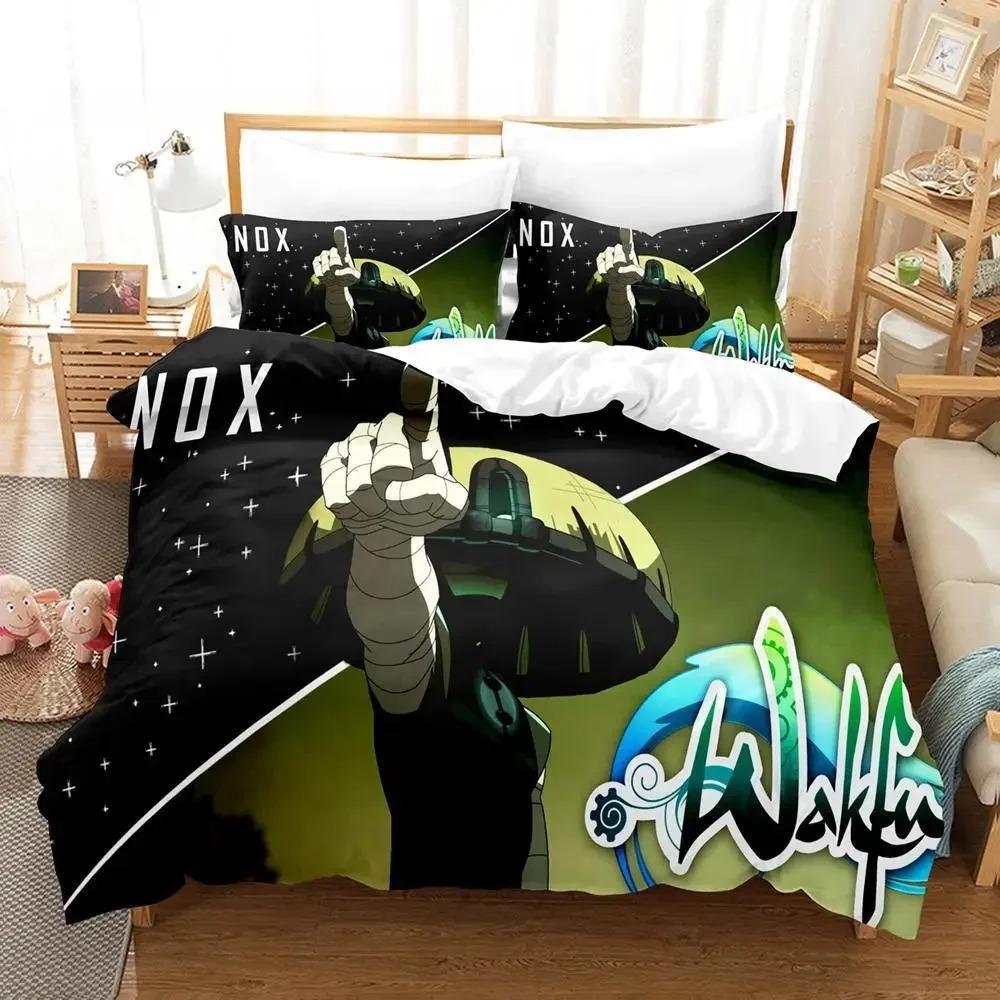 SkinFriendly Elegant Single Twin Full Queen King New Wakfu Size Bed Adult Kid Bedroom Sets 3D Print Quilt