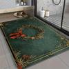 Christmas Carpet Green Grass Knot Loop Carpet Bow Floor Mat Doormat Welcome Mat Living Room Carpet Rug For Bedroom Home