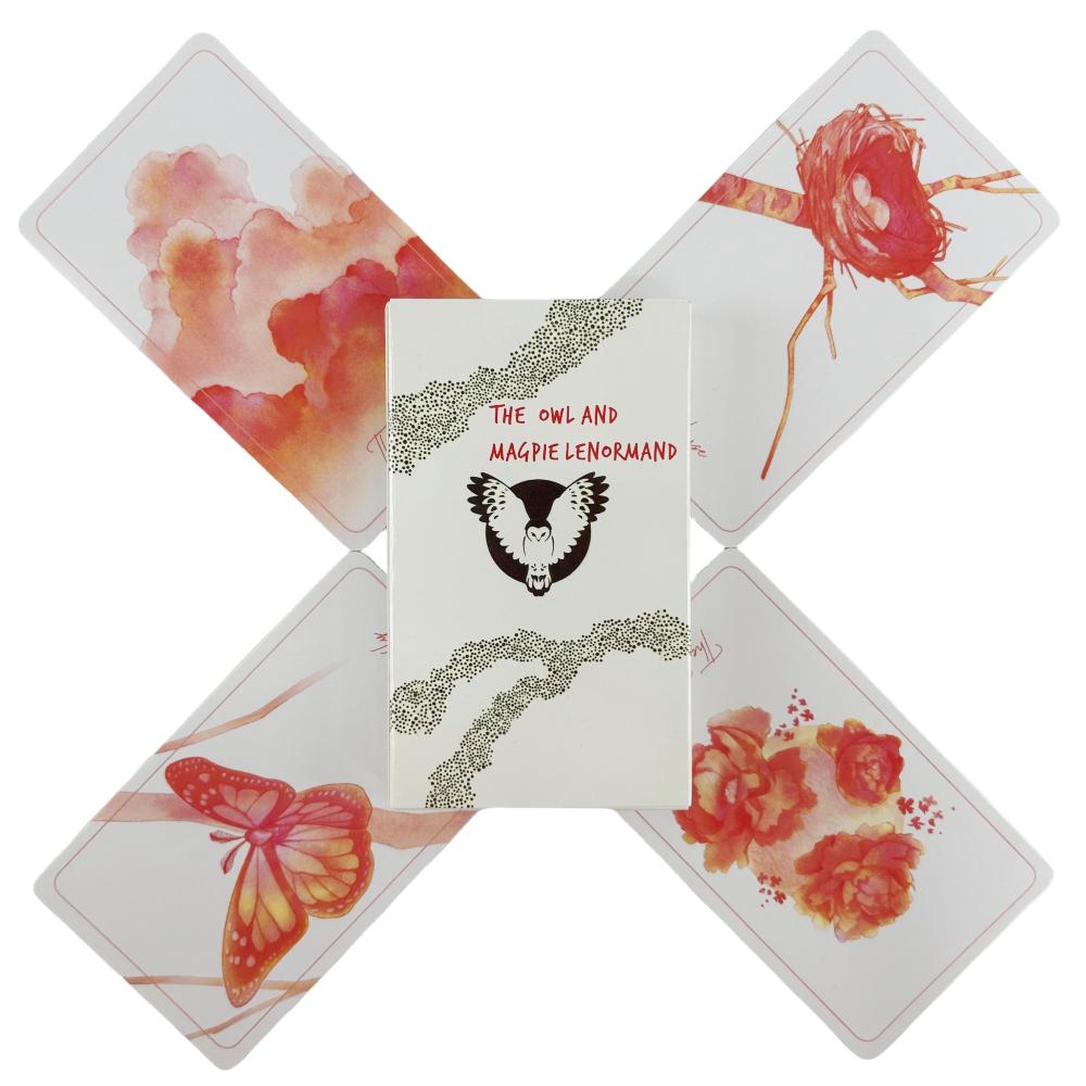 Сова и сорока Ленорман Оракул Карты Гадания Колода Английское Видение Издание Таро Доска Игра Игра Для Вечеринки