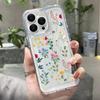 Простой чехол с цветами для iPhone 17/16 Pro Max/15 Pro/14/13 - Прозрачный и Девчачий Дизайн