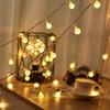 Battery Power LED Ball Garland Lights Fairy String Outdoor Lamp Home Room Christmas Holiday Wedding Party Lights Decoration