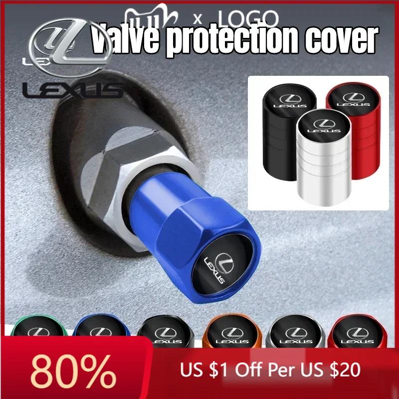 EAV3 2026 Hot Interior Stickers 4pcs Car Wheel Tyre Valve Stem Caps Dust Accessories For Lexus ES300 RX330 RX300 GS300 IS250 IS200 CT