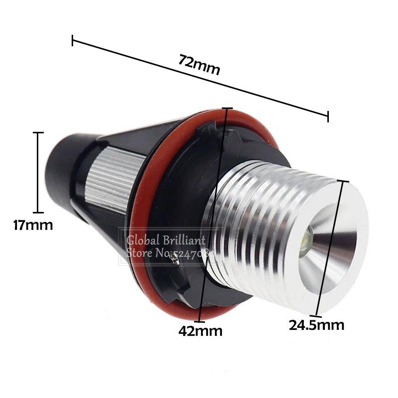 2Pcs LED Car Angel Eyes Marker Lights Bulbs For BMW E39 E53 E60 E61 E63 E64 E65 E66 E87 525i 530i Xi 545i M5 Error Free 2x5W