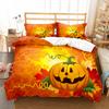 Pumpkin Lantern Duvet Cover Set Polyester Comforter Cover King Queen Full Twin Size Bedding Set With Pillowcase Halloween Gift