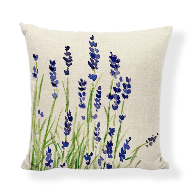 Наволочка «Благослови этот дом» лавандового цвета, 45x45 см, фиолетовая наволочка для диванной подушки для декора гостиной