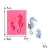 3D Mermaid Tail Seashell Seahorse Seaweed Turtle Dolphin Cake Decorating Tools Cupcake Topper Kitchen Marine Theme Fondant Mold