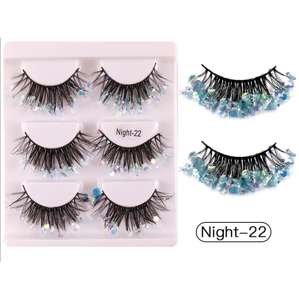2 box Lashes Extension Luminous Eyelashes Thick Fluffy Lashes Full Strip Lashes  Women