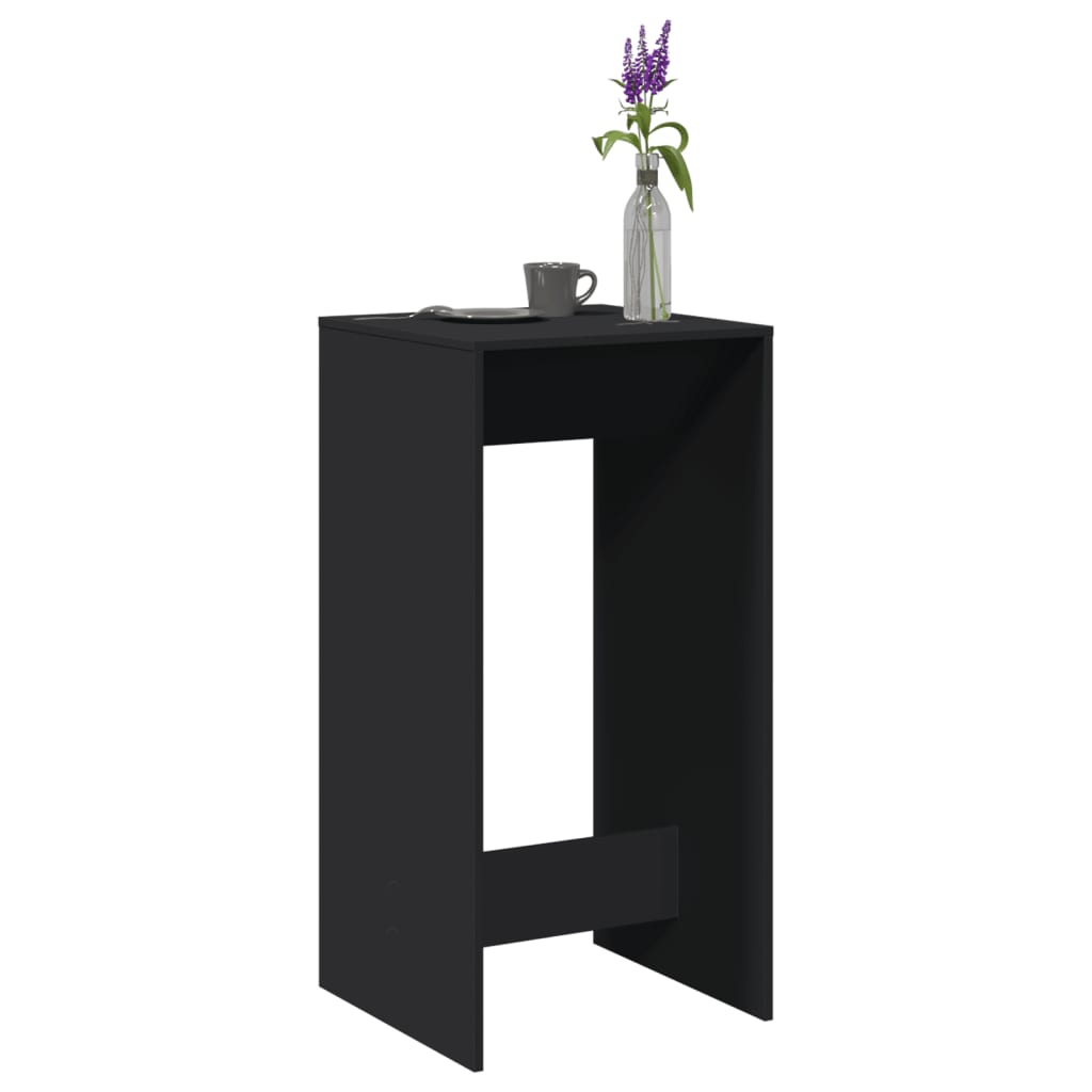 Vidaxl Stolik Barowy, Czarny, 51X50X103,5 Cm, Materiał Drewnopochodny