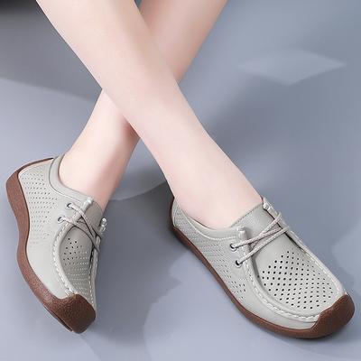 Женские лоферы на плоской платформе из натуральной кожи, удобные мокасины на танкетке, женские мягкие бежевые кроссовки, Zapatos De Mujer
