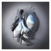 Metal Figure Statue Art Poster High Definition Printing Canvas Painting Prints Couple Sculpture Living Room Home Decor Picture