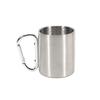 Кружка из нержавеющей стали 220 мл для кемпинга, путешествий, активного отдыха, с ручкой, карабином, для альпинизма, пешего туризма, портативные кружки