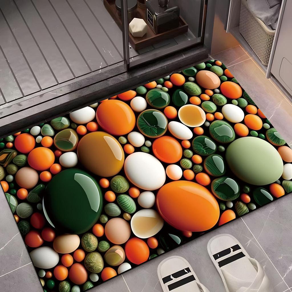 3D Colorful Diatomaceous Earth Non-Slip Bathroom Floor Mat