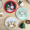 Christmas Insulation Pad Cotton Rope Circular Disc Pad Printed Coaster