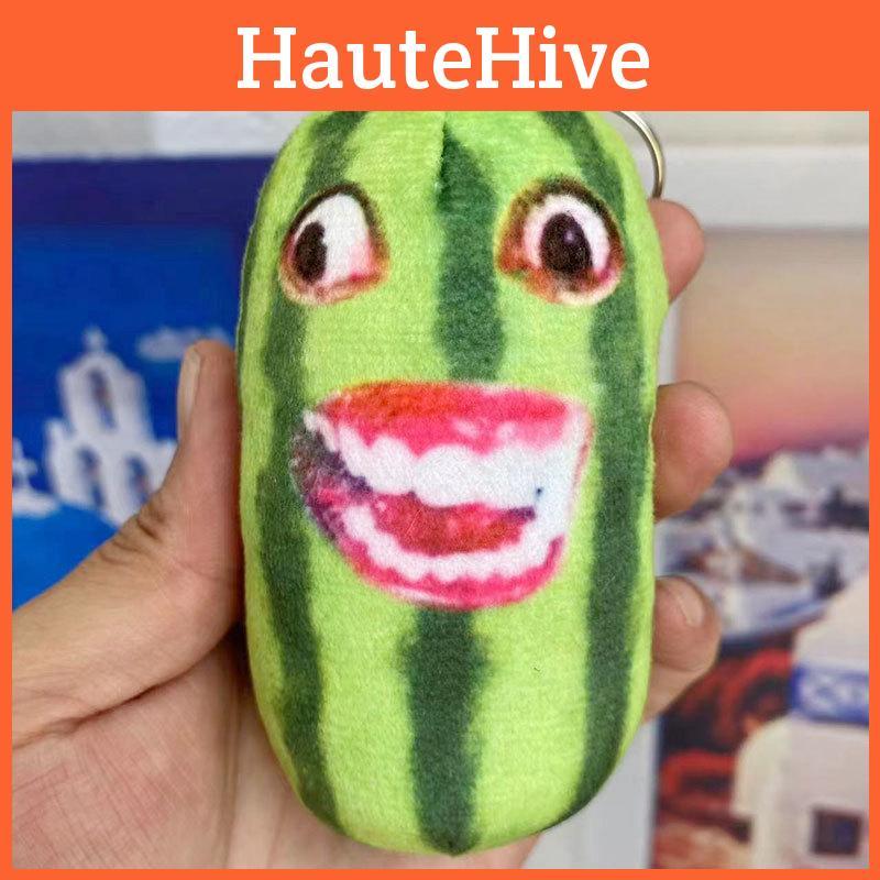 Милый плюшевый брелок Арбузная полоска Семейный мем Мягкая игрушка Тикток Горячая распродажа