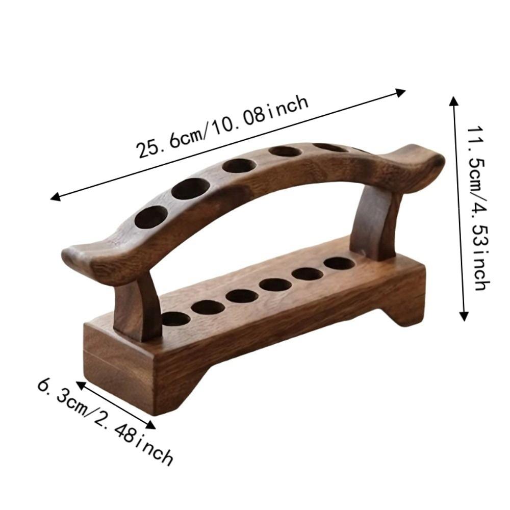 Simple Wooden Pen Holder Multifunction Tea Tools Storage Rack Desk Organizer  Office Supplies
