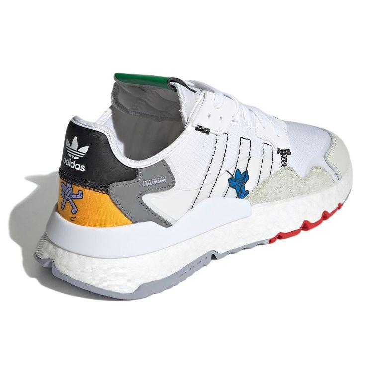 Adidas Originals Nite Jogger Leather Comfortable Sports Slip-Resistant Durable Low-Top Lifestyle Casual Shoes Unisex Casual Shoes White HP9113
