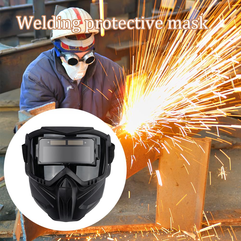 Head-mounted Professional Automatic Welding Mask Goggles Mask Equipment Light Protective Filter P0T5