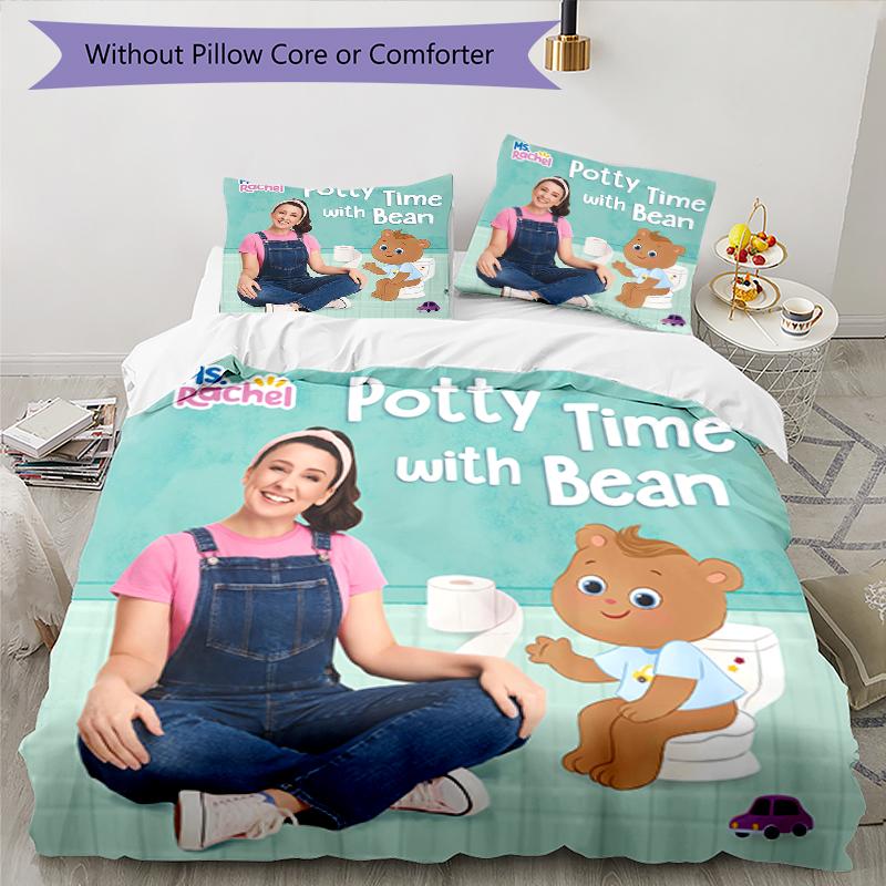 3pcs Ms. Rachel pattern bedding set duvet cover set includes duvet cover &pillowcases, perfect all season bedroom decoration & gift