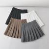 YPFF Spring High-Waist Pleated Skirt: European & American Style, Solid Color, Lined, Anti-Exposure, Slim Fit for Women