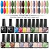 20pcs Nail Kit Nail Art Soak Off Gel Nail Polish Set Semi Permanent Gel Hybrid Varnish Base Top Matte Coat For Manicure