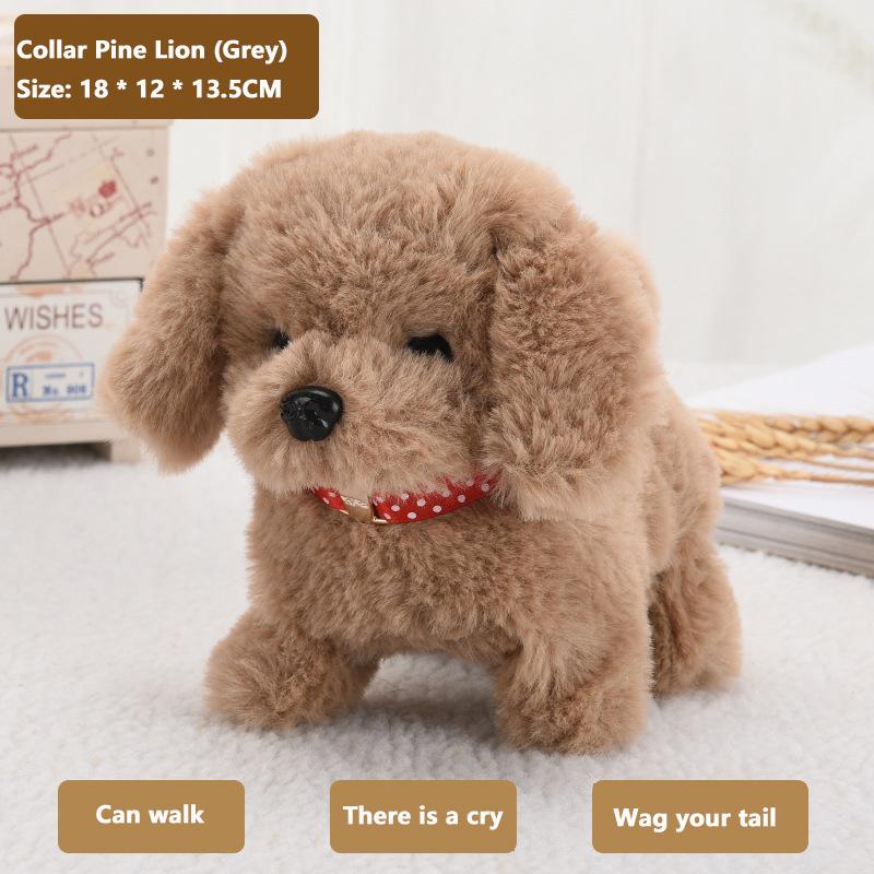 1 Piece Can Walking And Call Electric Robot Pet Doll Dog Realistic Plush Simulation Smart Dog Children Toy Christmas Gift