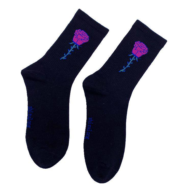 Korean-European Hip-Hop Street Style Long Tube Cotton Socks for Men and Women