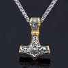 Viking Triangle Knot Thor's Hammer Pendant - European & American Style Men's Hip Hop Necklace
