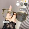 Men Women Photochromic Myopia Glasses Unisex Ultralight Round Near Sight Eyeglasses Vintage Retro Outdoor Intelligent Sunglasses