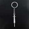 Fashion Keychain 62x6mm Doctor Syringe Pendants DIY Men Jewelry Car Key Chain Ring Holder Souvenir For Gift