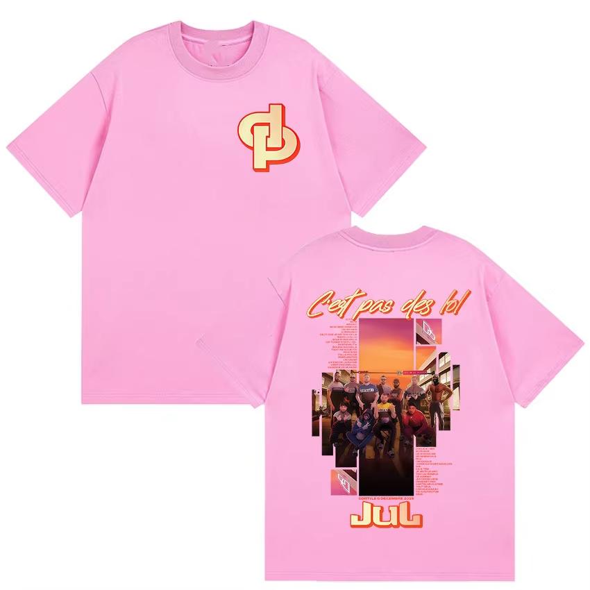 Rapper Jul Cest Pas Des Lol Tour 2026 Merch T Shirt Unisex Unisex Retro Harajuku High Quality Tshirt Hip Hop Oversized Tees Unisex