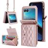Suitable for Moto Razr 60 phone case, crossbody foldable accordion case, Samsung Z Flip7 card holder, XFlip