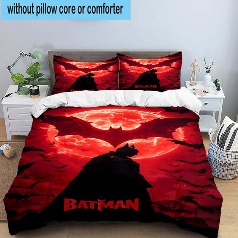 3PCS Dark Knight Rising Bedding Set,Including 1pc Duvet Cover And 2pcs Pillowcases Perfect for Bedroom, Dormitory, Fan Christmas gift