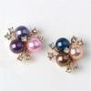 Charm Crystal Button Pink Pearl Embellishment 10x Flatback Flower Rhinestone