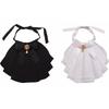 Vintage Women Jabot Collar Bowknot Neck Accessories Punk Victorian Ruffle Collar